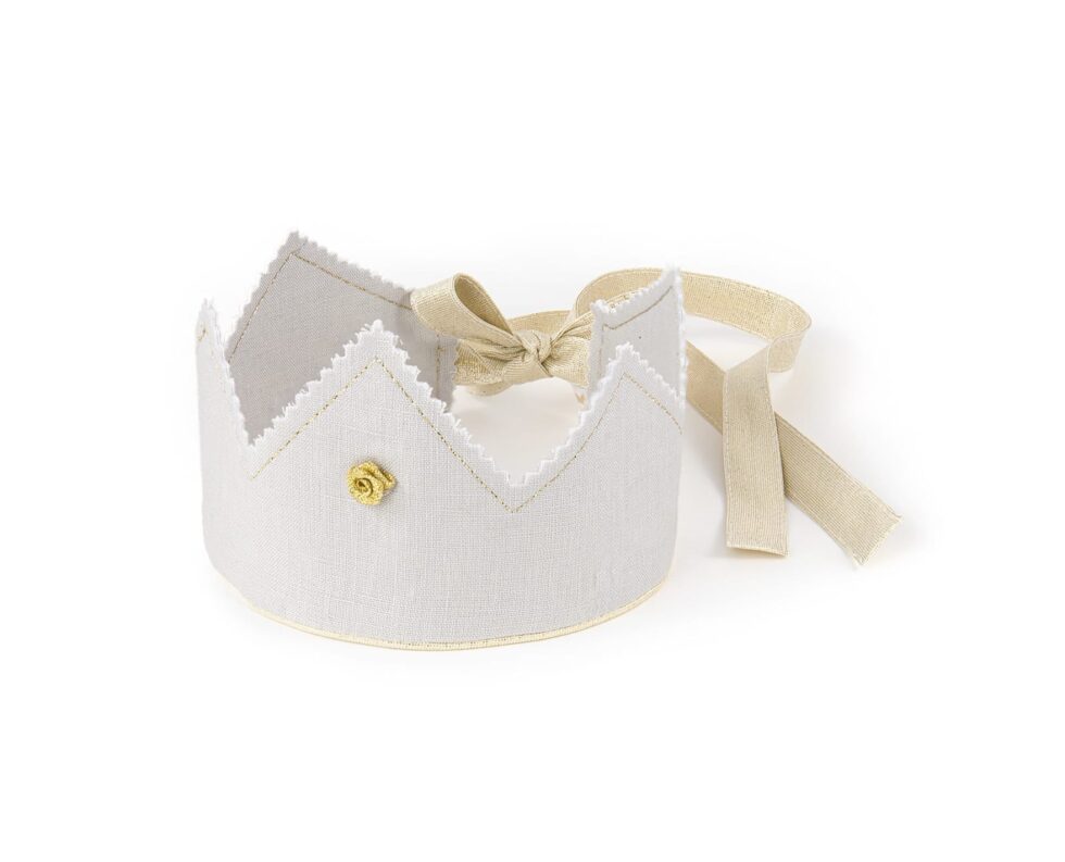 Cotton & Sweets - Party Crown Rose - Gold - Light grey