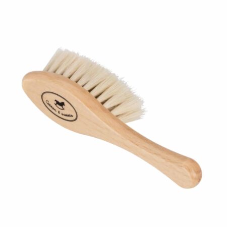 Cotton & Sweets - RELAXING GOAT WOOL NEWBORN HAIR BRUSH White