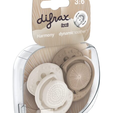 Difrax - Dynamic Fopspeen 3-6M Harmony Créme / L.Brown