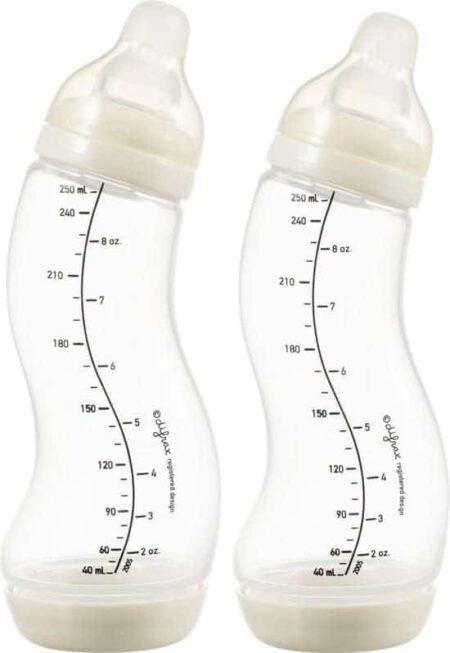 Difrax - S-Fles Natural Creme/Creme 250Ml 2Pack