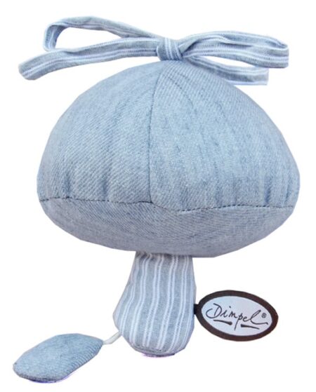 Dimpel - MUSICAL MUSHROOM DENIM LINEN blauw