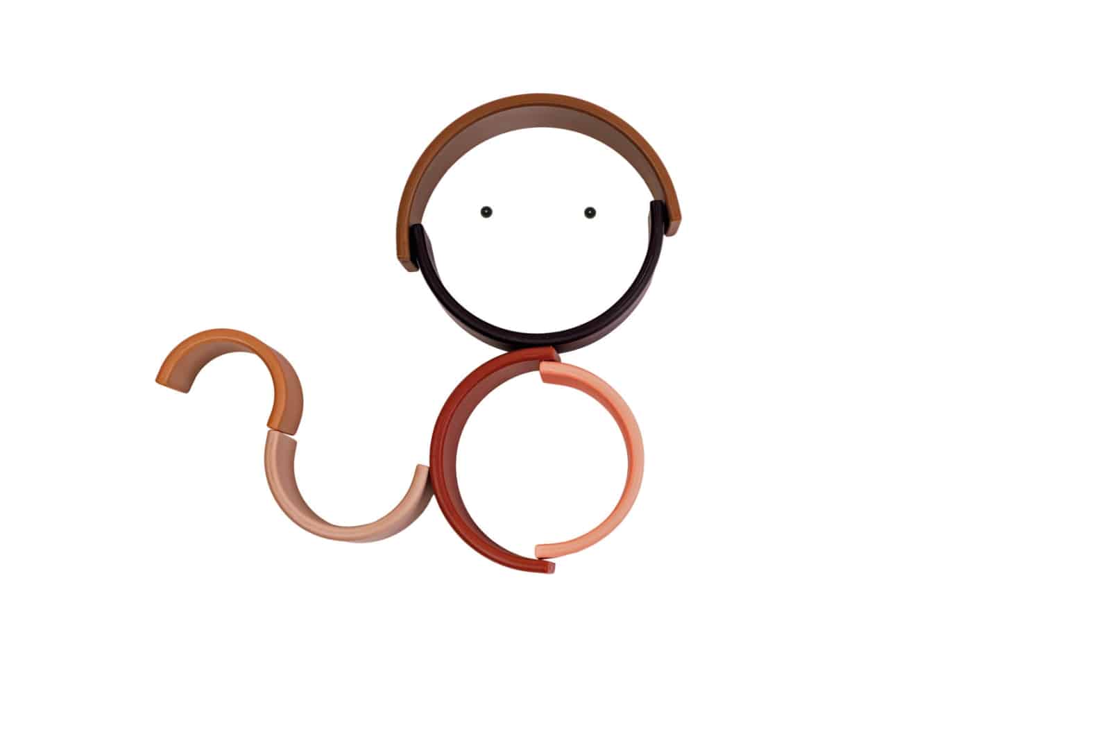 Dëna - Diversiteit: REGENBOOG 6x, in silicone, in doos, 0m+