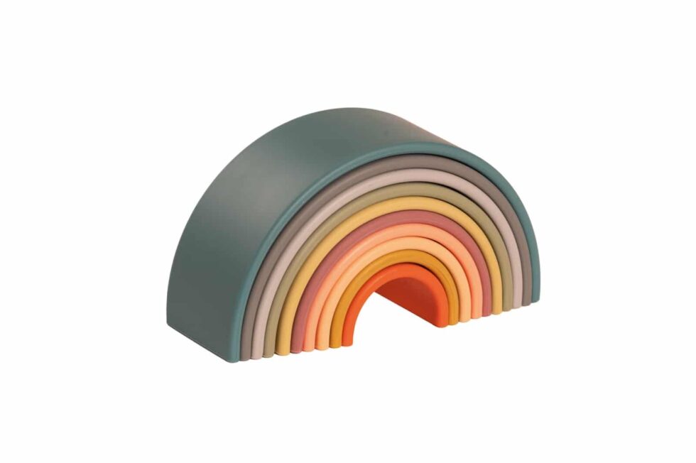 Dëna - Natuur: REGENBOOG 10x, in silicone, in doos, 0m+