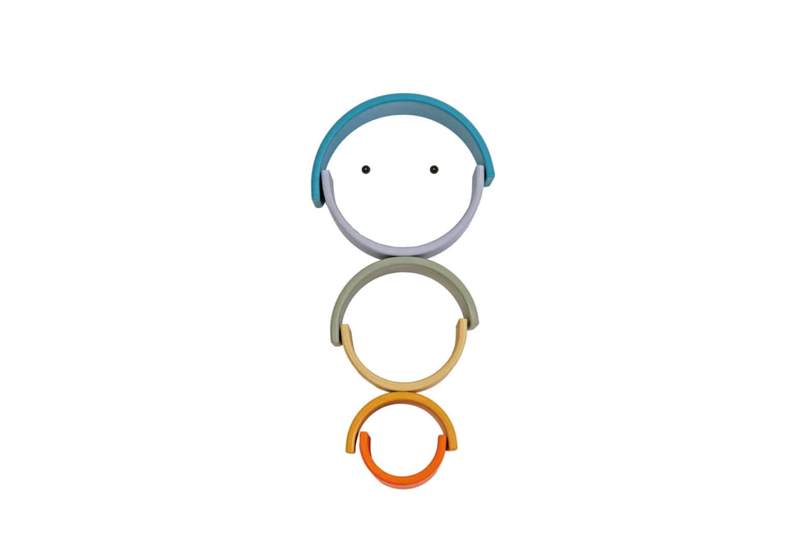 Dëna - Natuur: REGENBOOG 6x, in silicone, in doos, 0m+