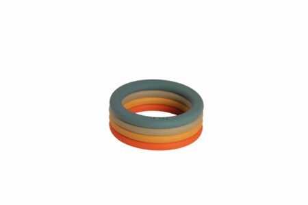 Dëna - Natuur: RINGEN 4x, in silicone, in doos, 0m+