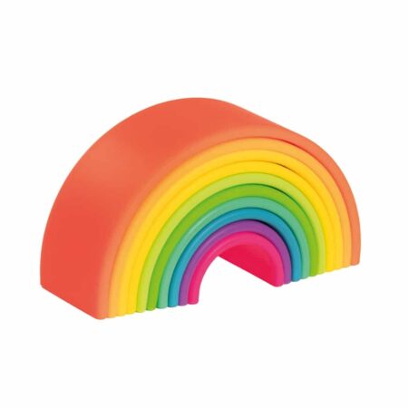 Dëna - Neon: REGENBOOG 10x, in silicone, in doos, 0m+