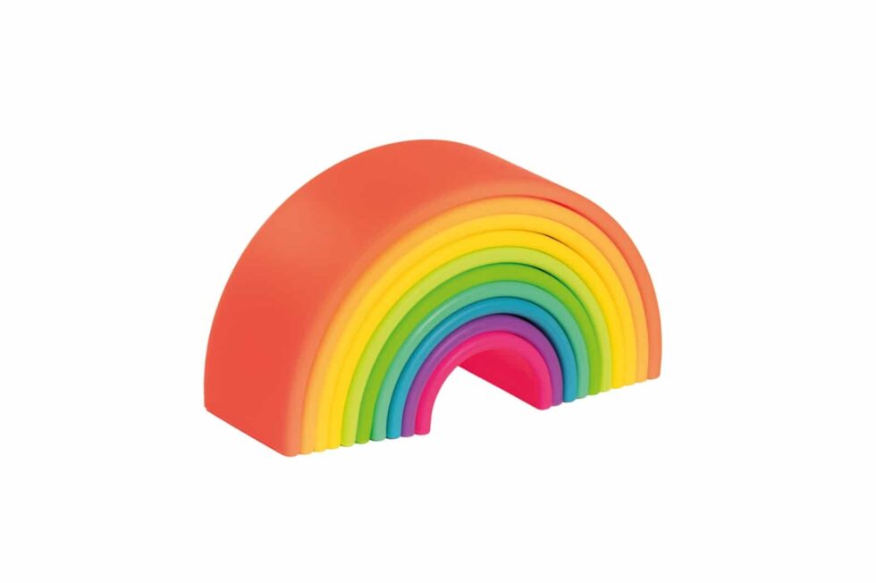 Dëna - Neon: REGENBOOG 10x, in silicone, in doos, 0m+