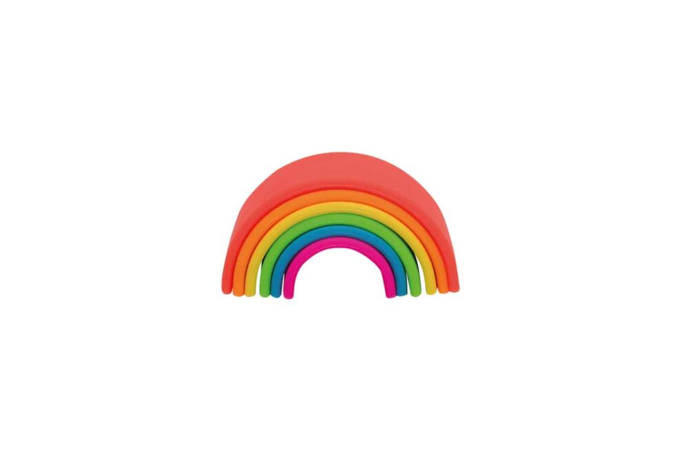 Dëna - Neon: REGENBOOG 6x, in silicone, in doos, 0m+