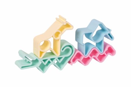 Dëna - Pastel: DIEREN, in silicone, in doos, 0m+