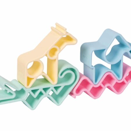 Dëna - Pastel: DIEREN, in silicone, in doos, 0m+