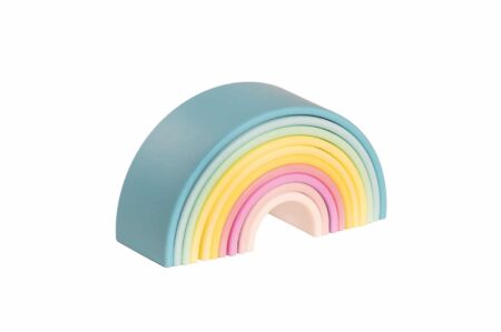 Dëna - Pastel: REGENBOOG 10x, in silicone, in doos, 0m+
