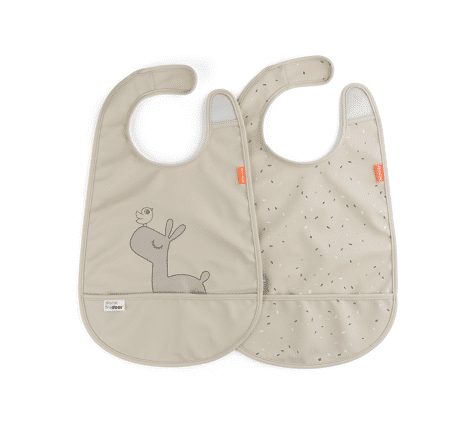 Done by Deer - Bib w/velcro 2-pack Lalee Sand