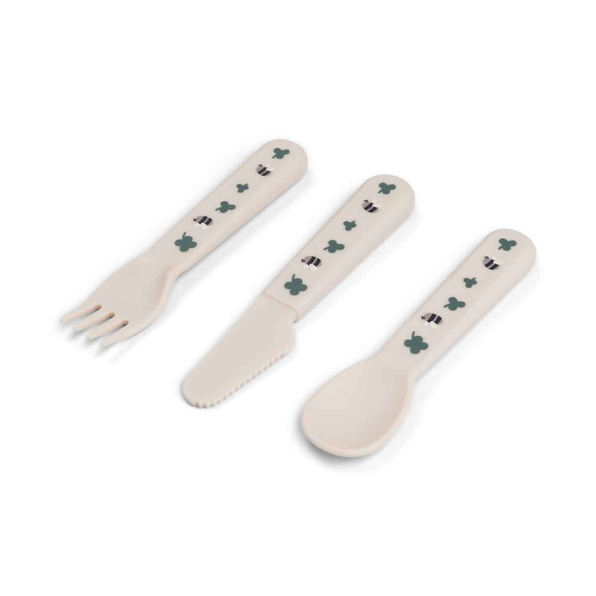 Done by Deer - Foodie cutlery set Tiny farm Sand