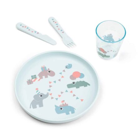 Done by Deer - Foodie dinner set Celebration Blue