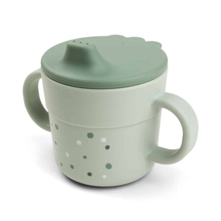 Done by Deer - Foodie spout cup Happy dots Green