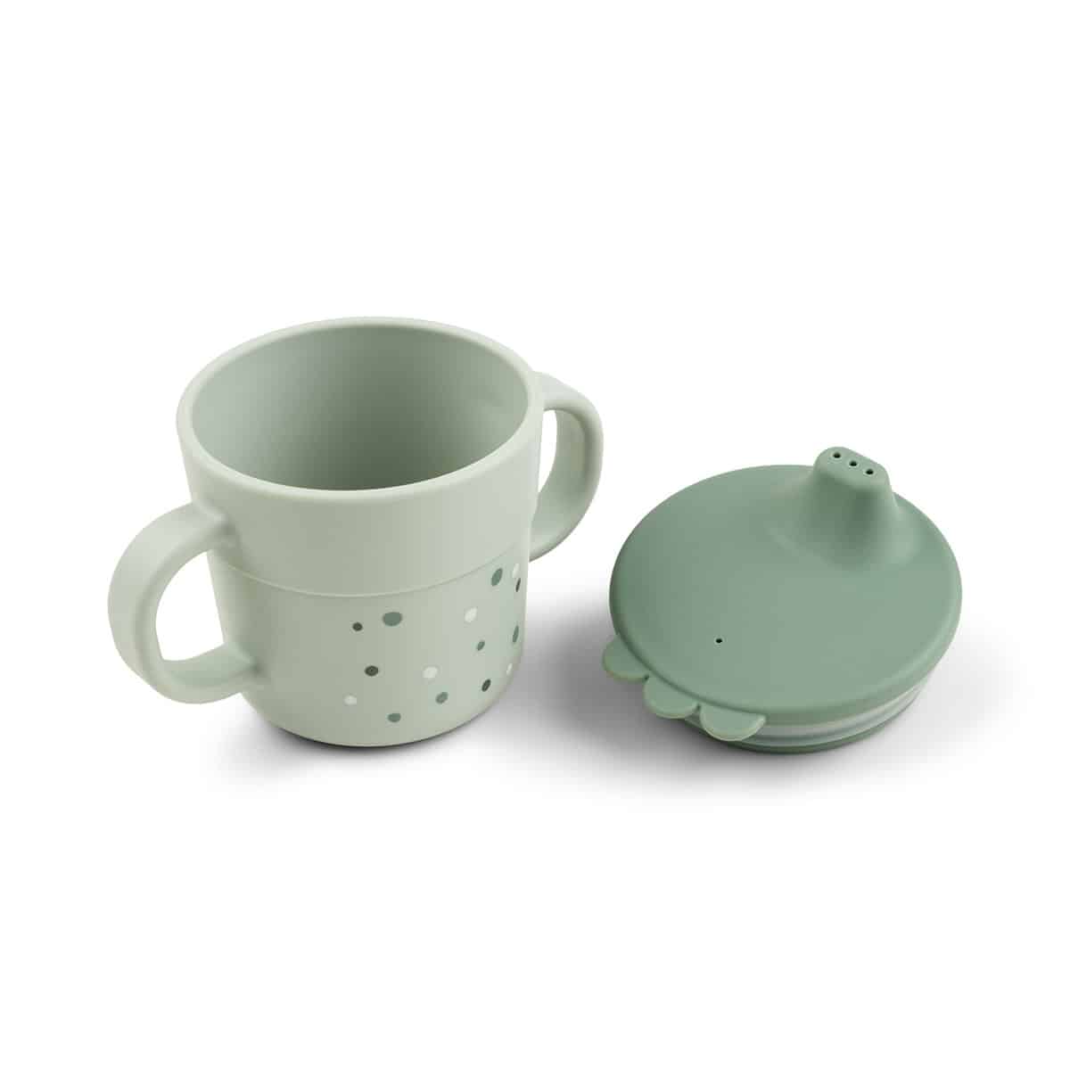 Done by Deer - Foodie spout cup Happy dots Green