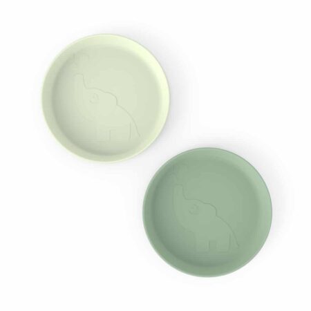 Done by Deer - Kiddish plate 2-pack Elphee Green