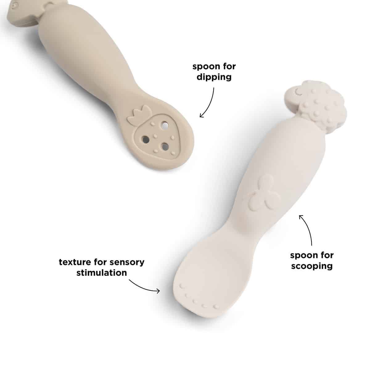 Done by Deer - Learning spoon set Tiny farm Sand