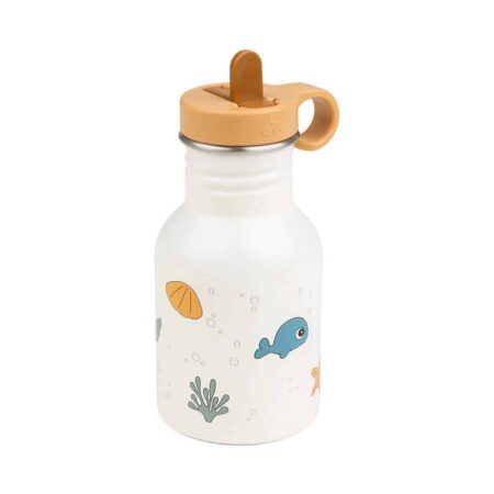 Done by Deer - Metal bottle Sea friends Beige