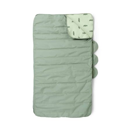 Done by Deer - Quilted kids slumber bag Croco Green