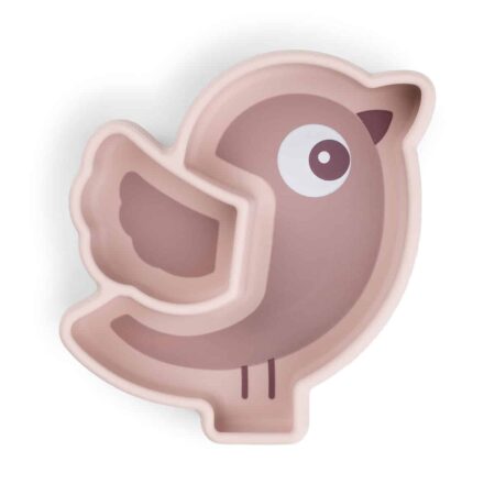 Done by Deer - Silicone Stick&Stay snack plate Birdee Powder