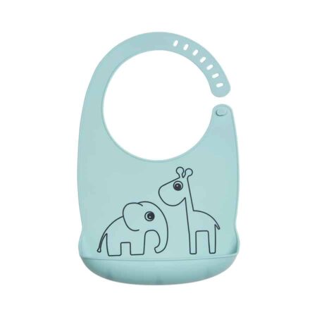 Done by Deer - Silicone bib, Deer friends, Blue