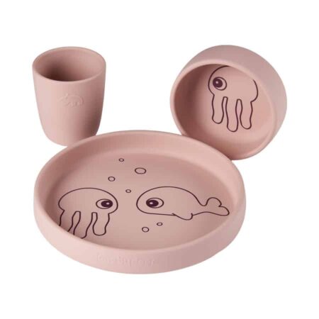 Done by Deer - Silicone dinner set, Sea friends, Powder