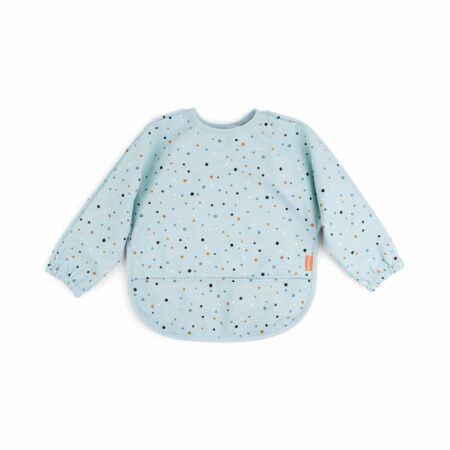 Done by Deer - Sleeved pocket bib Happy dots Blue