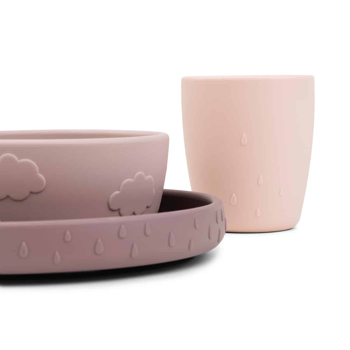 Done by Deer - Stick&Stay dinner set Deer friends Powder