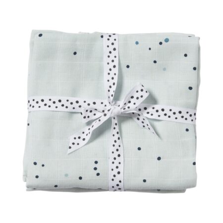 Done by Deer - Swaddle 2-pack, Dreamy dots, Blue