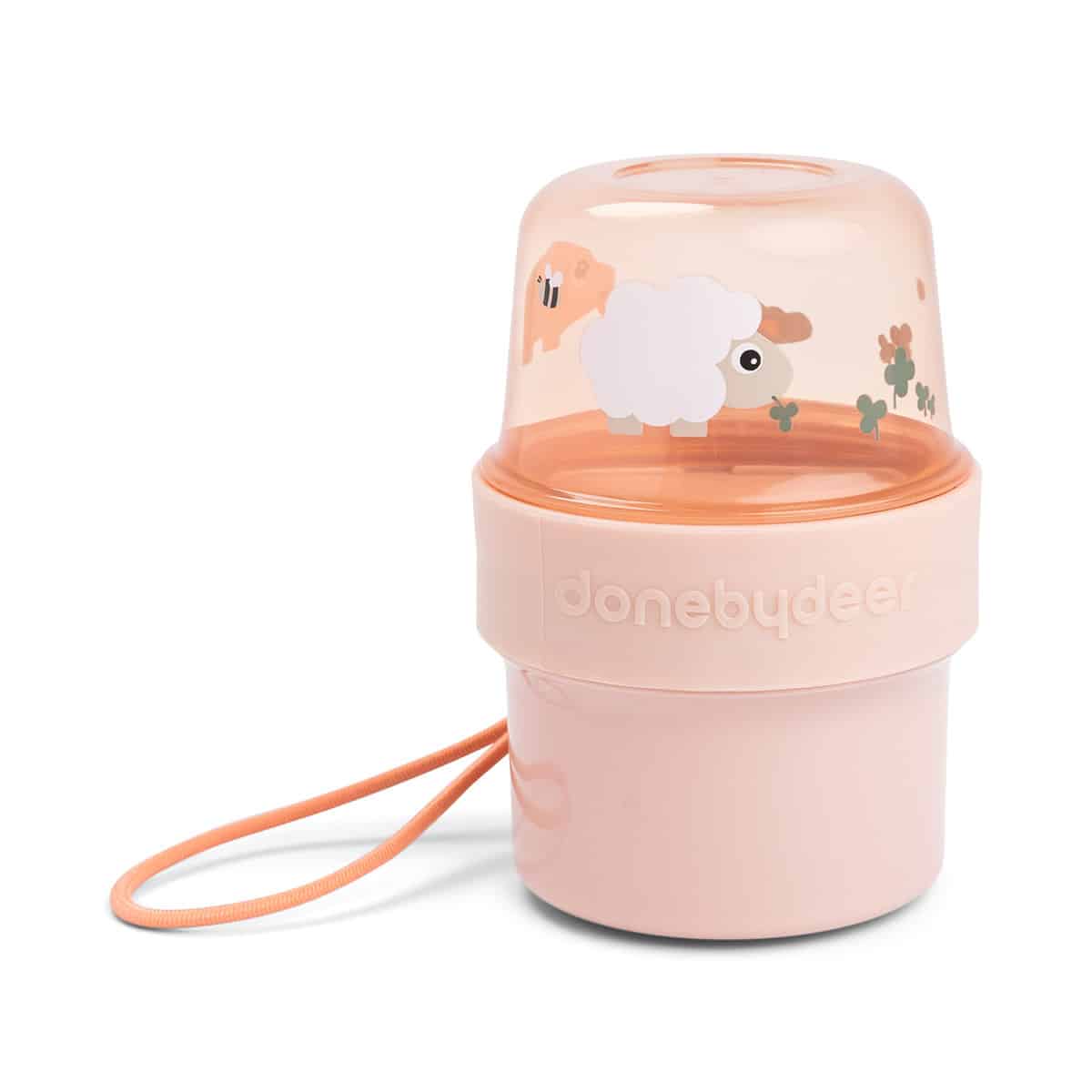 Done by Deer - To go 2-way snack container S Tiny farm Powder