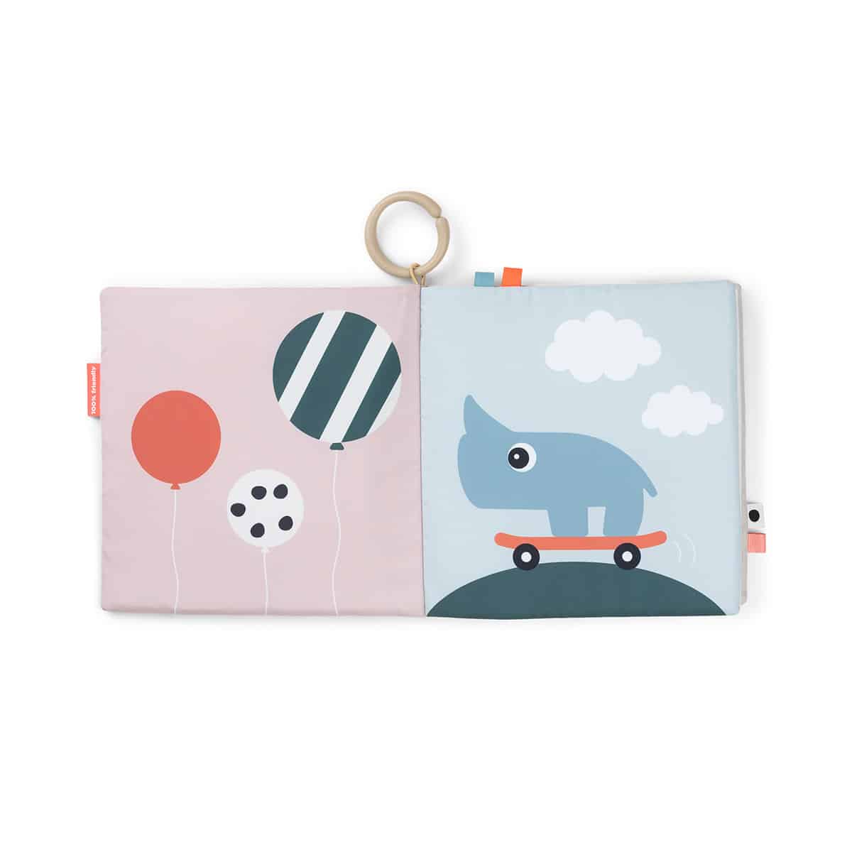 Done by Deer - Tummy time soft book Deer friends Colour mix