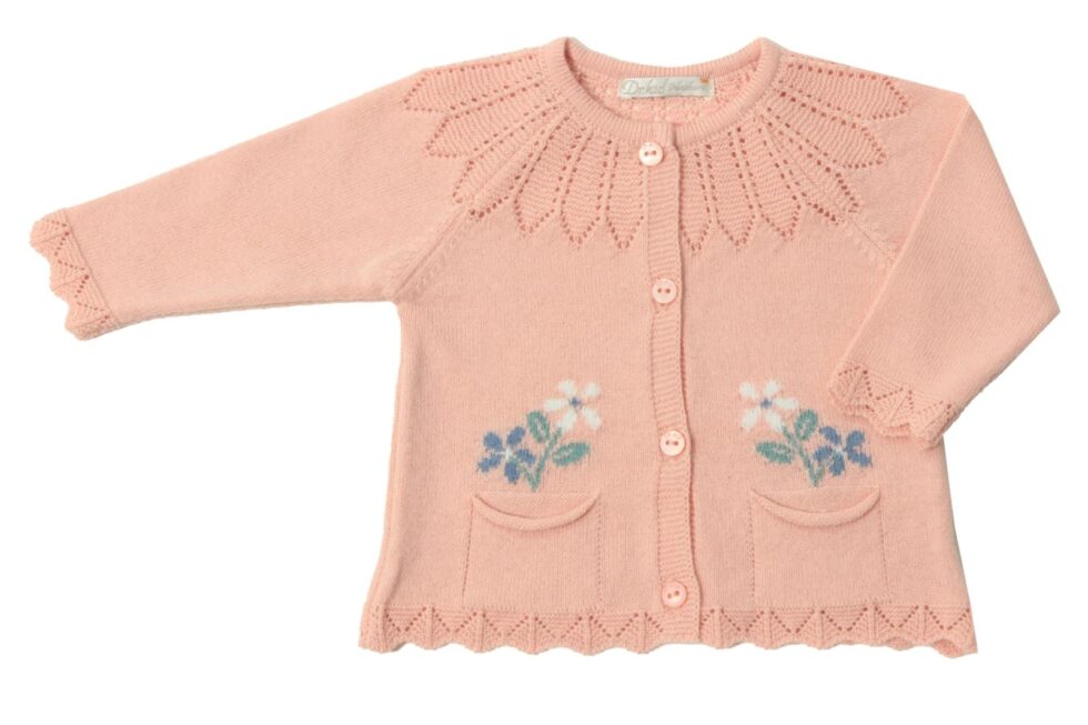 Dr. Kid - Cardigan met bloem - Roze