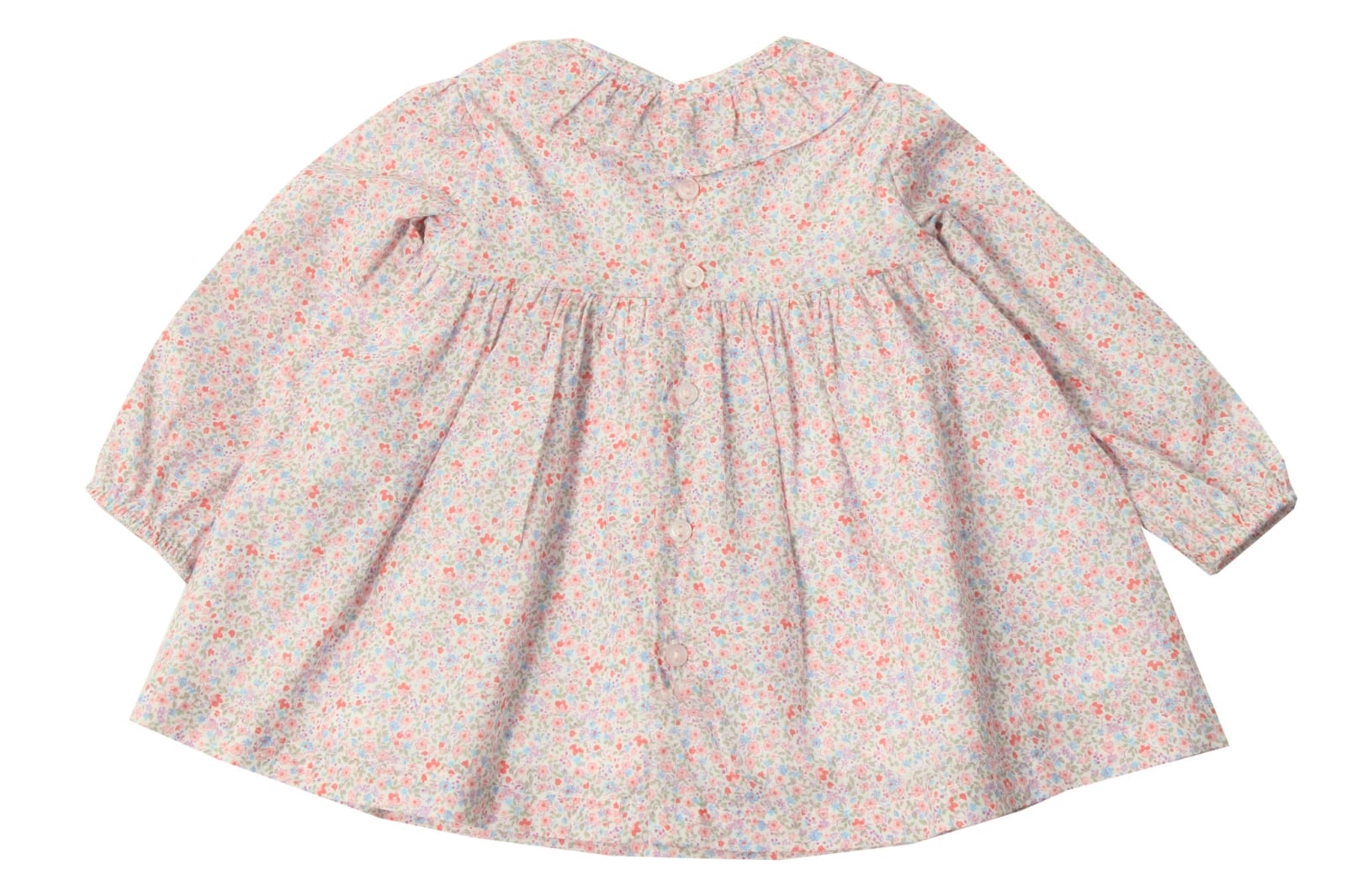 Dr. Kid - Jurk lange mouw met bloemenprint - Roze/Rood