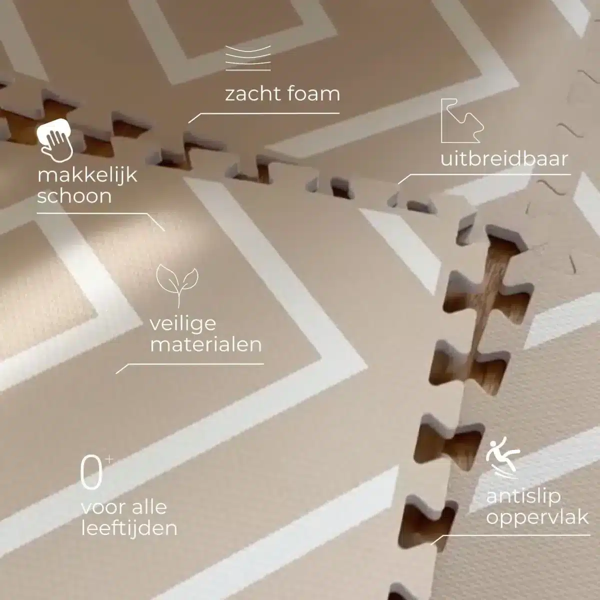 Eeveve - Puzzle Mat Modern Blocks - Desert Sand