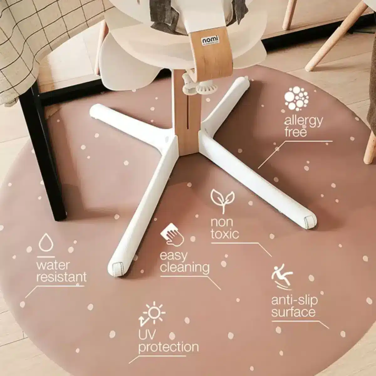 Eeveve - Round Splash Mat Dots - Cinnamon