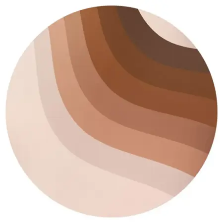 Eeveve - Round Splash Mat Retro Lines - Brown