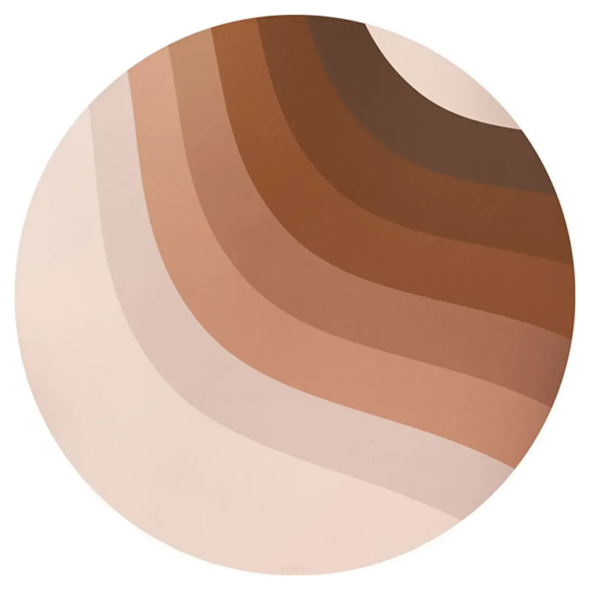 Eeveve - Round Splash Mat Retro Lines - Brown