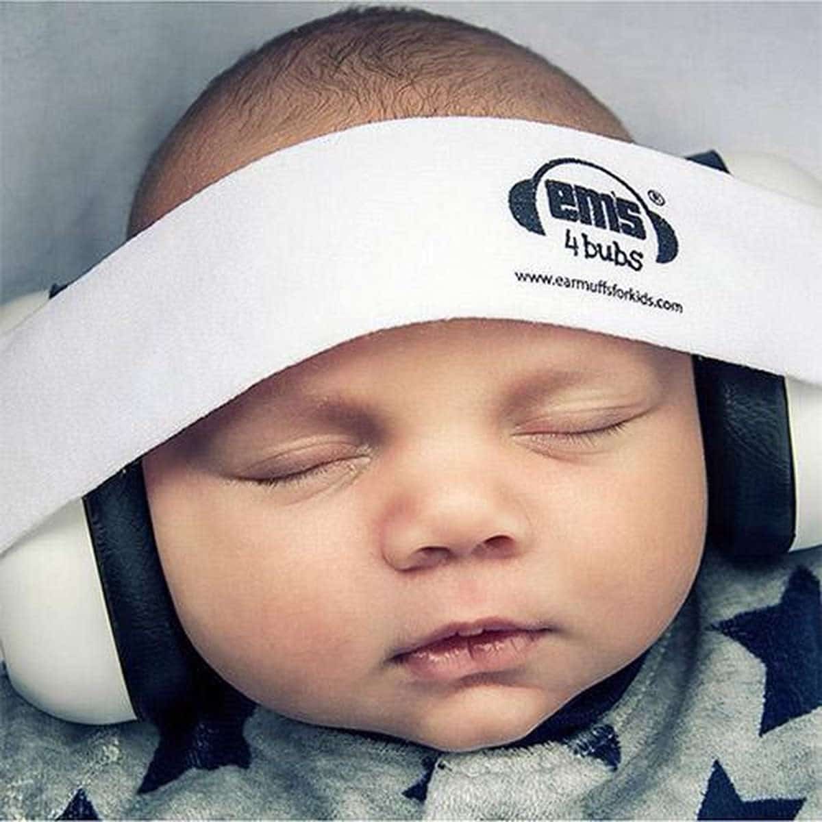 Em's for Kids - Baby Gehoorbeschermers Black/ White 0-18 m