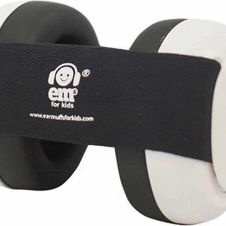 Em's for Kids - Baby Gehoorbeschermers White/ Black 0-18 m
