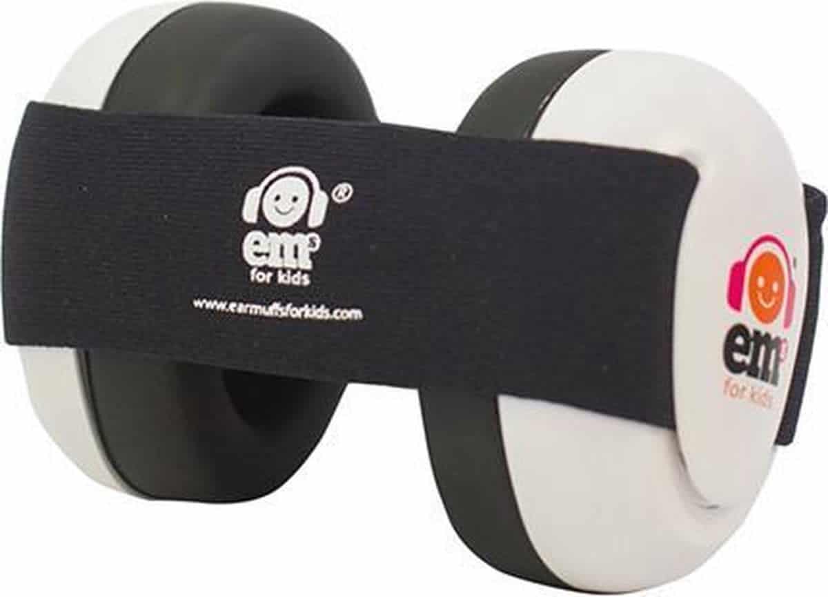 Em's for Kids - Baby Gehoorbeschermers White/ Black 0-18 m