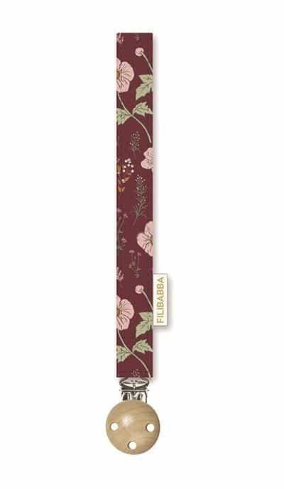 Filibabba - Filibabba - Fopspeen houder met klittenbandsluiting - Fall Flowers