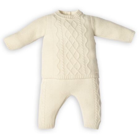 First - B CASHMERE set pants and sweat- off white