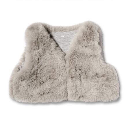 First - B Waistcoat Fur - Grey