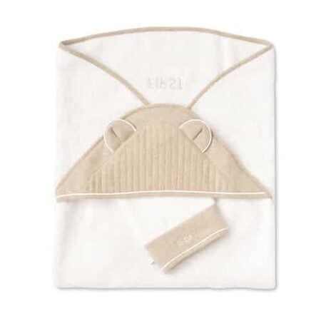 First - Bath Cape Arne Teddy Ears Essentials Beige