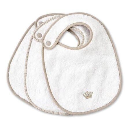 First - Bib Set Of 3 Ethnic White