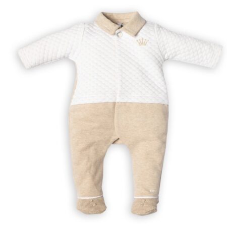 First - FO B rompersuit oslo sweat- white-beige