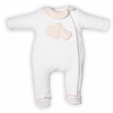 First - FO G rompersuit LONDON 2 harts- white-blush pink