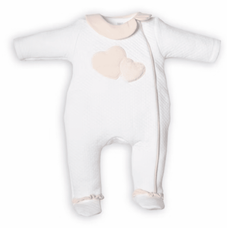First - FO G rompersuit LONDON 2 harts- white-blush pink