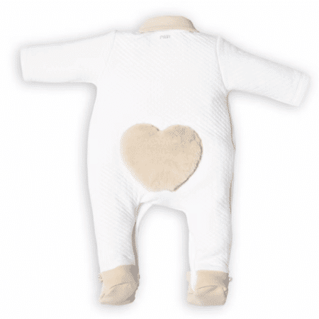 First - FO G rompersuit LONDON hart on backside - white-beige